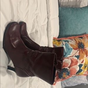 Maroon Booties/ Healed Boots